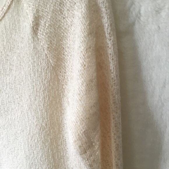 Cream Long Sleeve with Floral Lace Back Sweater - Picture 5 of 16